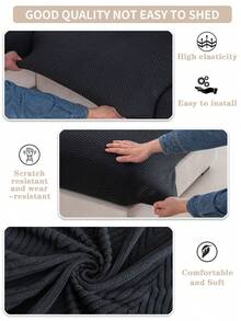 1 tấm bọc ghế sofa co giãn Jacquard, kiểu dáng hiện đại, chống bám bẩn, phù hợp cho phòng khách, phòng ngủ, ghế sofa ngoài trời, bảo vệ sofa khỏi vết bẩn do thú cưng, sử dụng được quanh năm, phù hợp với sofa đơn hình chữ L, ghế dài và sofa 1/2/3/4 chỗ ngồi, bọc sofa dày dặn trang trí nhà cửa mùa thu/đông. - màu đen - Xem 7