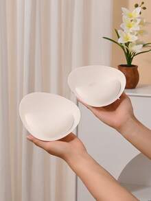 قطعتان من وسادات الصدرية السميكة، قابلة للإزالة والغسيل، تزيد من سمك الصدر، إكسسوارات الصدريات والملابس الداخلية، مناسبة للنساء ذوات الصدور الصغيرة أو المتدلية - لون مشمشي - مشاهدة 4