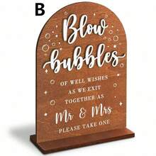 1/2 piezas Adorno de boda de madera, decoración para la ceremonia de boda