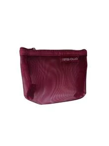 Túi lưới mini bằng nylon, túi lưới trong suốt mini, túi đựng có khóa kéo với thiết kế gân, nhiều màu sắc để đựng tai nghe, mỹ phẩm, thẻ và vật dụng cần thiết khi đi du lịch, hộp đựng tai nghe, hộp đựng dây cáp và bộ sạc - Nhiều màu - Xem 10