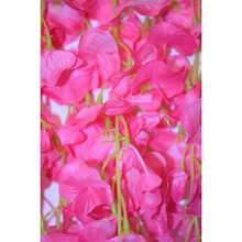 12 Pack 1 Piece 3.6 Feet Artificial Flowers Vines Artificial Fake Wisteria Vine Ratta Hanging Garland Silk Flowers String Home Party Wedding Decor (Pink)