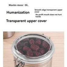 1pc/4pcs Stainless Steel Airtight Food Storage Container Set, With Clear Lids, Kitchen Counter Sugar, Flour, Tea, Candy, Cookie, Spice Containers, Seasoning And Spice Tools