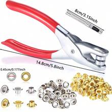 101/202/402pcs 4.5/6/12mm Eyelets And Eyelet Plier Set, Gold/Silver Eyelets And Grommets, With Punch And Fixing Tool For Sewing And Crafting, Five-Claw Fastener Installation Kit, Snap Button, Snap Fastener Plier, Sewing Grommet Kit, Metal Eyelets And Gold/Silver Washers, Manual Eyelet And Grommet Punch Set, Suitable For Leather/Belts/Shoes/Handicrafts