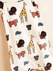 قطعة واحدة بدلة قطة أو كلب صغير بطبعة نمر ذات 4 أرجل، مناسبة للقطط والكلاب الصغيرة، يمكن ارتداؤها يوميًا