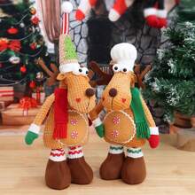 1p Cute Christmas Reindeer Decorations To Decorate Your Holiday Decorations - Spread The Joy Of Christmas, Decorate Your Living Room With Exquisite Fashion, Suitable For Company Party Events, Halloween And Christmas, Must Choose Gifts