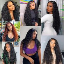 MENALUE Bundles And Closure Deep Wave Bundles With Closure 20 22 24+18, Free Part Wet And Wavy Hair 3 Bundles With Lace Closure 100%Brazilian Virgin Human Hair Weave Bundles With Closure Natural Color Style Keep Texture Silky Soft Extension - Natural Black - View 8