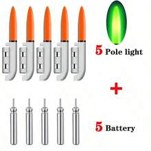 3件/5件（灯+电池）夜钓电子LED发光竿，发光棒CR425电池，高能见度夜钓配件 - 彩色 - 查看 7