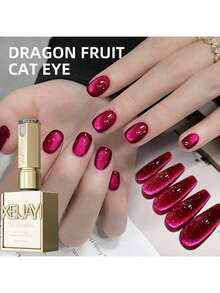 XEIJAYI 1PC 15ml Cat Magnetic Gel Nail Polish - CAT EYES, High Transparency & Quick-Dry, Easy Soak-Off Formul, Sparkling Shine, Perfect For Women Gift - 西瓜粉 - 查看 1