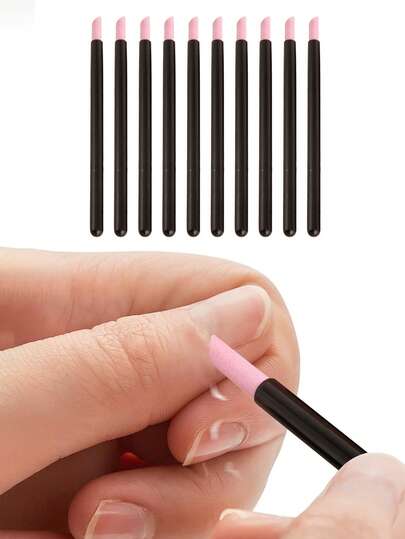 30 pezzi Penna per levigatura portatile Shi Ying, Penna per riparazione della pelle morta, Rimuovi cuticole, Strumenti per unghie, Penna per intaglio unghie nere, Penna per intaglio in ceramica Shi Ying, Strumenti per unghie Rimuovi calli Lima per unghie a 45 gradi. Natale, Inverno, Rosa, Laurea