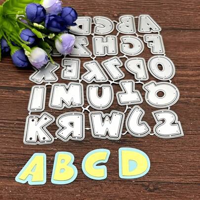 1pc 2025 Metal Cutting Dies Stencils Scrapbook Cutting Die For Paper Card Making Scrapbooking DIY Cards Photo Album Craft Decorations Alphabet Lace Metal Cutting Mold