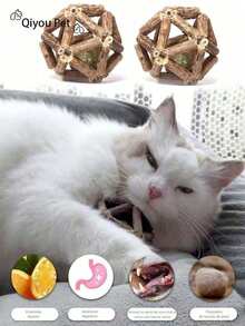 3pcs Cat Toy - Silvervine & Cat Ball, Interactive Chew Toy For Kitten Playing & Teething - View 4