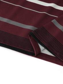 Women Y2k Fairy Grunge Striped Shirt Top Vintage Shorts Sleeve V Neck Goth Loose Fit T-Shirts Emo Gothic E-Girl Oversized Tees Tops Aesthetic Clothes Streetwear - 紅色 - 查看 8