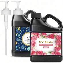 500g/1000g Nuevo kit de resina epoxi para arte, tipo prensado - nueva fórmula, tipo transparente y duro del adhesivo, adecuado para joyería DIY y moldes de artesanía