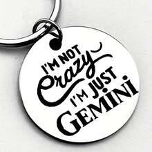 1 pieza Llavero de acero inoxidable con cita inspiradora, texto grabado clásico, forma redonda con clip de anillo, regalo ideal para novio/esposo en Navidad