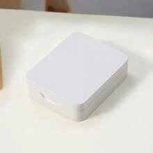 1pc Customizable Pattern Tin Can - Macaron Colors Available (Macaron White/Gold/Orange Etc.), Rounded Body With Smooth Tin Material, Metallic Luster, Tight-Sealing Lid Design - Moisture-Proof, Compact & Practical, Suitable For Tea Lovers, Jewelry Collectors, Home Organization Enthusiasts, And Students