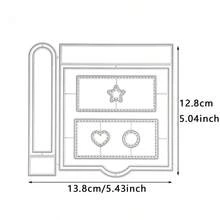 3 件金属切割模具，标签框切割模具，DIY 纸卡工艺工具，用于切割薄材料、贺卡装饰、压花、家居装饰项目，碳钢制成