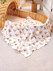 1PC Muslin Swaddle Blankets,Newborn Receiving Blanket, Baby Swaddle Blanket Unisex, Baby Essentials, Registry & Gift - Multicolor - View 3