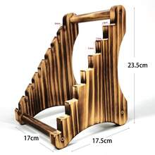 1 pieza Soporte de exhibición de cuchillos de madera, organizador de almacenamiento y exhibición de escritorio para cuchillos de fruta y herramientas de cocina en el hogar