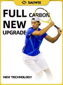 SALYWEE BaboBee | 100% Full Carbon Fiber Tennis Racket MAX 60lbs Pre-Strung | Aerospace-Grade Frame 275±G Lightweight With Free Overgrip + Bag | Hexagon Honeycomb Tech | Professional Tennis Racquet For Gift Giving - Multicolor - View 5