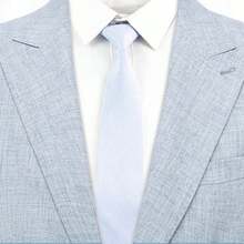 1 pieza Corbata clásica de lino de 6 cm de unicolor para hombre, color macaron