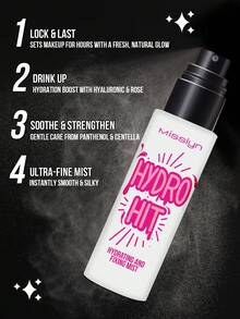 MISSLYN 保湿定妆喷雾，二合一喷雾，持久妆效，保湿，超细喷雾，打造光泽妆容，舒缓轻盈，不卡粉，修复肌肤屏障，蕴含玻尿酸，多用途 - #01 Dewy Rose - 查看 4