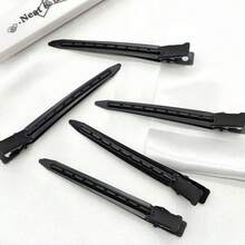 10pcs/5pcs Women's Fashionable, Simple, Street Casual And Convenient Y2K Style 3.54in Alloy Black Hollow Hair Clip Suitable For Women's Daily Decoration, Hair Salon Styling, Commuting Wear, Clip Hair Clip, Alligator Hair Clip Hair Accessory Headwear, Claw Clips, Hair Claws, Clips For Hair, Hair Slide, Hair Barrettes
