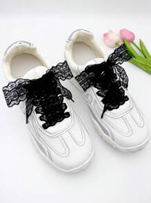 1/3/5 Pairs INS Style Niche Brand Lace Bow Shoelaces, 80/120cm, Suitable For Casual Sports Shoes, As Accessories For Women/Men Sports Shoes, Casual Shoes, White Shoes, Basketball Shoes, Training Shoes, Running Shoes, Summer