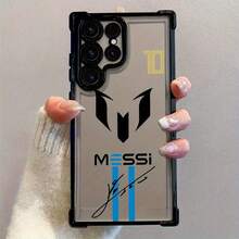 No.10 Football Messi Jersey Phone Case Compatible With For Samsung For Galaxy S25 S24 S23 S22 FE Ultra Plus 4G 5G Shockproof Transparent Soft Back - trắng - Xem 7