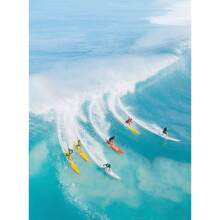 1 件墙壁艺术海报可选框架现代海滩海景波浪冲浪者冲浪印刷海报冲浪板冲浪运动帆布画墙壁艺术图片适用于房间家居装饰 - 彩色 - 查看 12