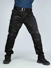 Men's Tactical Pants With Multiple Pockets, Multi-Pocket Design For Hiking & Outdoor Adventures, Camping Gear - Ngụy trang - Xem 1