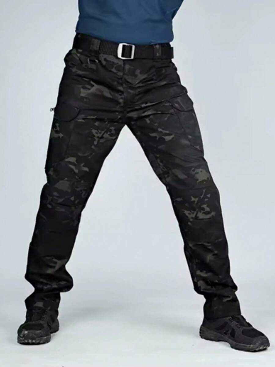 Men's Tactical Pants With Multiple Pockets, Multi-Pocket Design For Hiking & Outdoor Adventures, Camping Gear - Ngụy trang - Xem 1