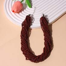 Beaded Twist Layered Necklace