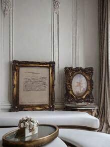 1pc European Retro Art Photo Frame, Living Room Sofa Background Wall Painting, French Luxury Dining Room Bedroom Wall Art, Desktop Cozy Photo Display Frame, Horizontal & Vertical Resin Photo Frame, Suitable For Home Decor And Photography Props, Office Desk Photo Decoration Frame Gift - Multicolor - View 8