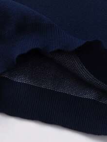 男孩和青少年男孩简约圣诞驯鹿图案连帽针织套头衫，长袖，适合圣诞节、休闲、春季、秋季、冬季 - 藏蓝色 - 查看 7