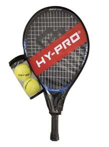Hy-Pro 19" Tennis Racket & Balls - Black - View 3