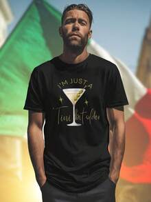 T shirt uomo I M JUST A Tini bit older maglietta divertente estiva cotone manica corta moda casual regalo originale per tutte le età comoda e traspirante idea regalo simpatica