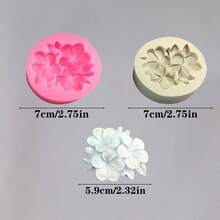 1/2pcs Frangipani Silicone Mold, 3D Candle Mold, Soap Mold, Resin Molds, DIY Soft Pottery Clay Drop Glue Decorative Mold, Hand Decorative Art Tools - Multicolor - View 2