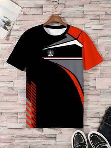 加大码圆领短袖 T 恤，速干透气，适合户外运动、健身、通勤、商务休闲日常穿着