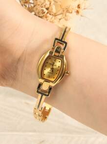 HALEI HALEI 1pc Creative Women's Metal Chain Quartz Steel Band Watch, Suitable For Birthday, Anniversary, Gift