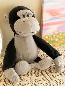 1个25厘米/9.84英寸毛绒动物玩偶 - 丛林动物玩具套装，包含大象、狮子、老虎、狐狸、猴子、斑马、长颈鹿、河马、犀牛、大猩猩、豹子、浣熊等丛林动物，丛林之王。超级可爱的卡通动物毛绒玩具，派对、圣诞节的最佳礼物。 - 彩色 - 查看 10