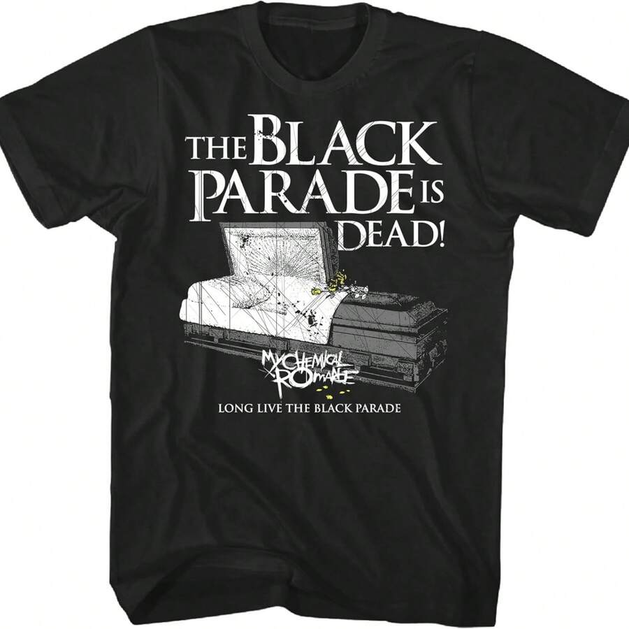 My Chemical Romances The Black Parade Is Dead Adult Black Short Sleeve T Shirt Emo Rock Graphic Tees - màu đen - Xem 1