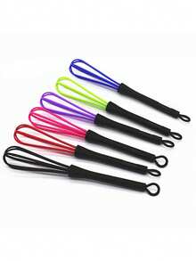 5pcs Plastic Hair Dye Mixer Set, Suitable For Salons, Barbershops, And DIY Hair Coloring. Mini Mixer For Blending Hair Dye, Bleach, And Other Cosmetic Preparations, Also Applicable For Kitchen Baking And Cooking - Multicolor - View 2