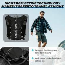 3PCS Running Vest Backpack Phone Holder , Running Vest With 2L Hydration Bladder And 500ML Soft Flask, Reflective Vest For Men And Women,Lightweight Running Hydration Vest Phone Pouch, Running Cycling Camel Hydration Backpack(With 2L Hydration Bladder And 500ML Soft Flask) Gym Bag Running Accessories Sports Bag For Women Bike Accessories Sport Bag For Sports For Fitness For Exercise Large Capacity Travel Bag For Vacation Travel Essential Bike Bag Bicycle Accessories Bike Frame Riding Bag For Cycling - 3PCS-black Backpack + Water Cup + Water Bag - View 4