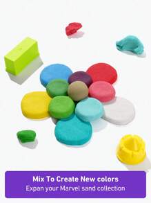 Play Sand Set Of Sand Toys Magic Sand Kit Clay Activities Arts And Crafts Stress Relief Toy Birthday Gift (Some Parts Are Sent Random)"Magic Sand Toy Space Sand Toy, Approximately 500g Per Pack, Space Toy Sand Moldable Clay Non-Sticky Rubber Mud Galaxy Magic