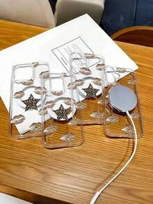 Leopard Lip Print Pattern Premium Magnetic Phone Case For Compatible With IPhone 16e/16/15/14/13/12/11/ProMax/Pro/Plus/XSMax/XS/X, For Compatible With Samsung Galaxy S22/S23/S24/S25/Plus/FE/Edge/Ultra,Fashion Female Summer Unique Cases Transparent Shockproof Anti-Drop Ultra-Thin Design Acrylic+Tpu Hard Back Non-Yellowing Clear Protection Cover Men Casing Girl Women Ultimate Protective Fundas Para Protectores De Celulares Accessories Friend Gift Aesthetic Protector Forro De Teléfono - 無色 - 查看 4