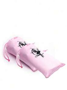 Bolsa de almacenamiento de zapatos de baile de unicolor de satén