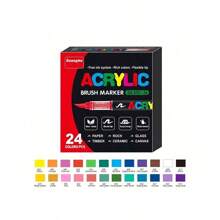 288 Colour Acrylic Marker Set, Soft Tip With Automatic Ink Control System, Strong Coverage For Doodling And Colouring, Suitable For Artists, DIY Crafts, Canvas, Wood, Glass, Rocks And Fabrics, Great For Back To School!