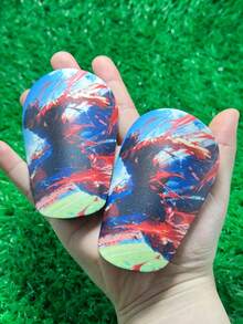 1 对 10*6 厘米/3.94*2.36 英寸超薄足球护腿板，高弹力防撞护具 - 彩色 - 查看 8