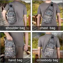 Small Fishing Backpack, Fly Fishing Shoulder Bag, Fishing Gear Bag, Waterproof|Wear-Resistant|Durable|Molle|EDC|Outdoor Tactical Messenger Bag, Men's And Women's Shoulder Backpack, Suitable For Outdoor Shooting Range, Hiking, Fishing Camping, Daily Carry Small Gym Bag - 澳洲中央大學 - 查看 5