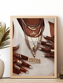 1/3 件套现代非裔美国人帆布墙面艺术装饰海报，黑色艺术印刷品，适用于卧室、客厅、办公室、餐厅、厨房、书房、走廊、宿舍、浴室装饰，是送给朋友的理想礼物，墙面艺术，墙面装饰，家居装饰，房间装饰，帆布墙面艺术，海报，带框墙面艺术，可选画框 - 彩色 - 查看 22